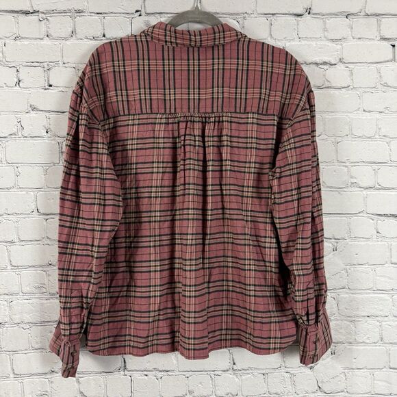 Faherty Olli Top In Red Mountain View Plaid Womens Size Large L Preppy Casual - Picture 5 of 14